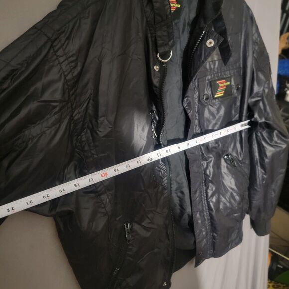 Vintage Star Gear 1980s Windbreaker Jacket Size Large Black Zip Pockets Retro - Picture 13 of 15